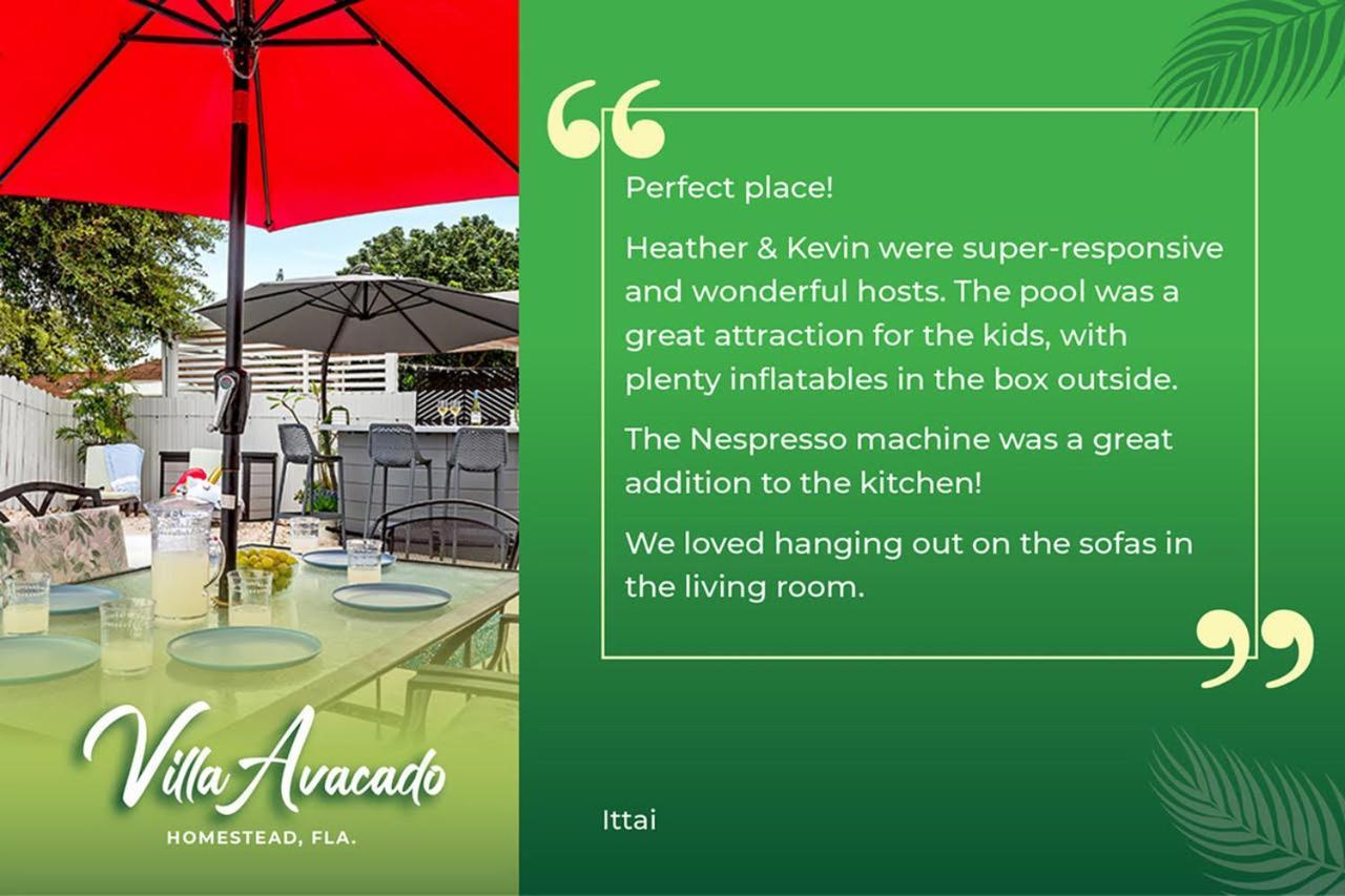 Bright Villa, Heated Pool, 2 Kings, By Everglades, Biscayne & Keys ホームステッド エクステリア 写真
