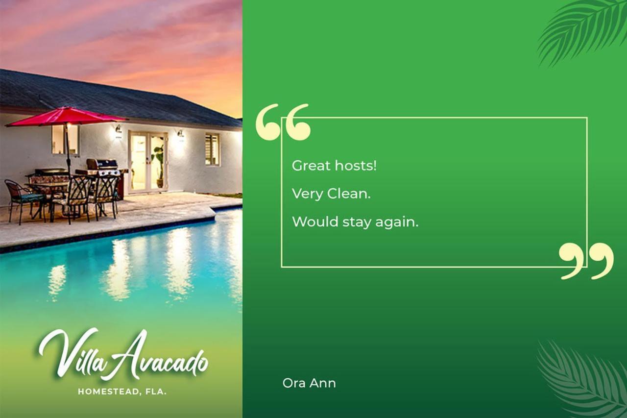 Bright Villa, Heated Pool, 2 Kings, By Everglades, Biscayne & Keys ホームステッド エクステリア 写真